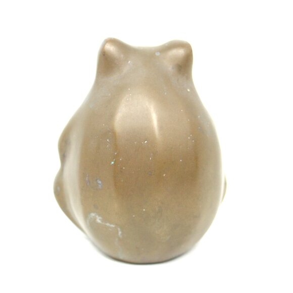 Brass Pot Belly Whimsical Sitting Frog Solid Chubby Figurine Vintage MCM 1960-70 - Picture 3 of 5